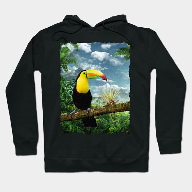 Keel Billed Toucan Jungle View Hoodie by PhotoArts